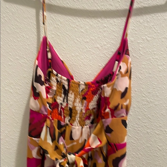 Pink and Gold Sleeveless Maxi Sundress - Picture 3 of 4
